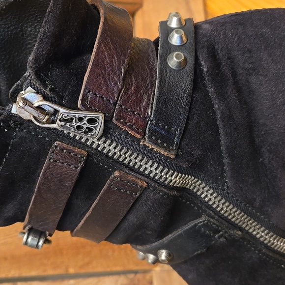 SALE!! A.S.98 CHESTER Black Sueded Leather Short Boots - Picture 11 of 14